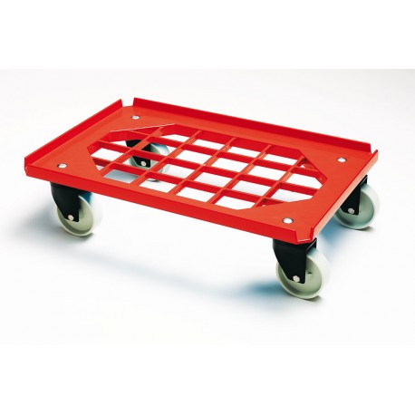 CARRELLO PORTACASSETTE CON RUOTE PIROETTANTI IN ABS D: 60 x 40 cm