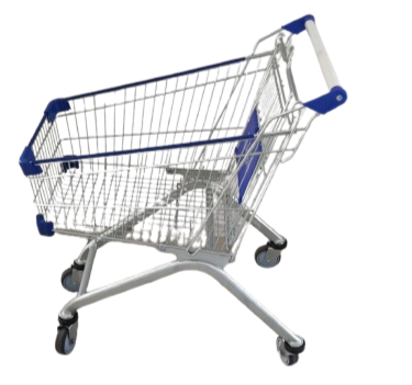 Carrello spesa in filo di acciaio inossidabile con porta baby 220 litri (€155,00+iva)