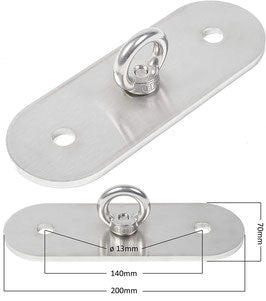 GANCIO A SOSPENSIONE PER BARRA IN FERRO